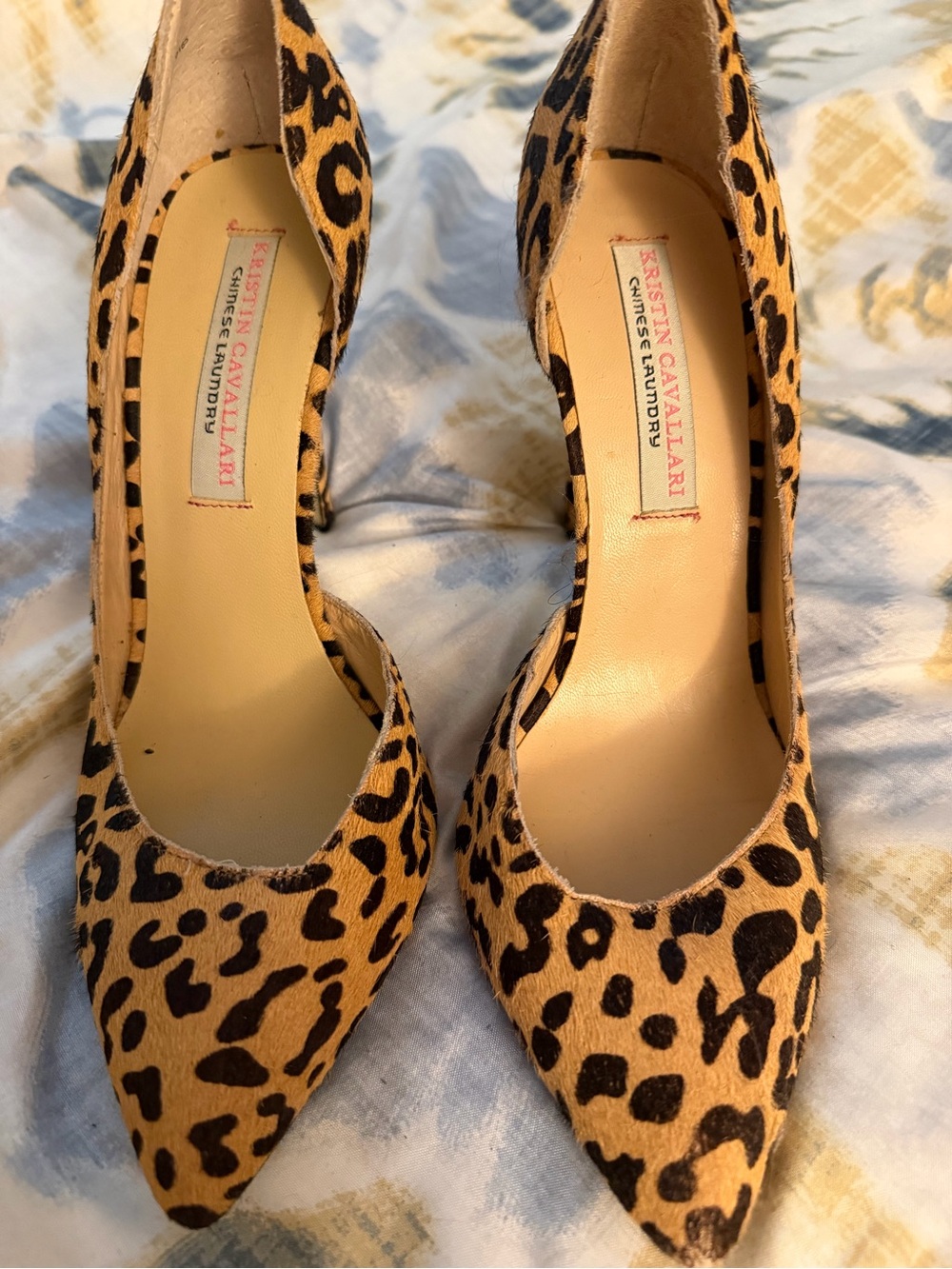 Chinese Laundry Leopard Print Pointed-Toe Pumps - Tan/Black
